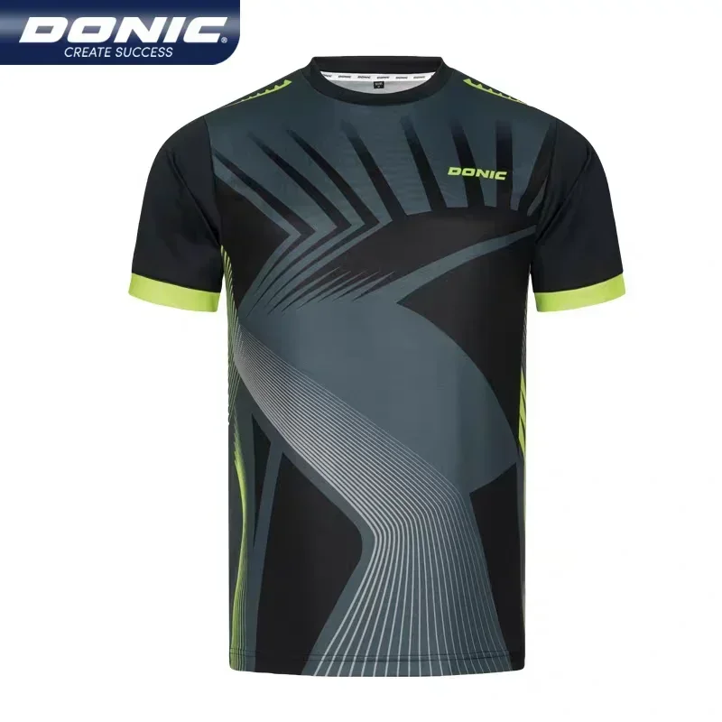 Table Tennis Xu Xin - Donic 卓球 Tシャツ、男性、女性用、スポーツポロ服、速乾性テニストップス、半袖卓球スーツ