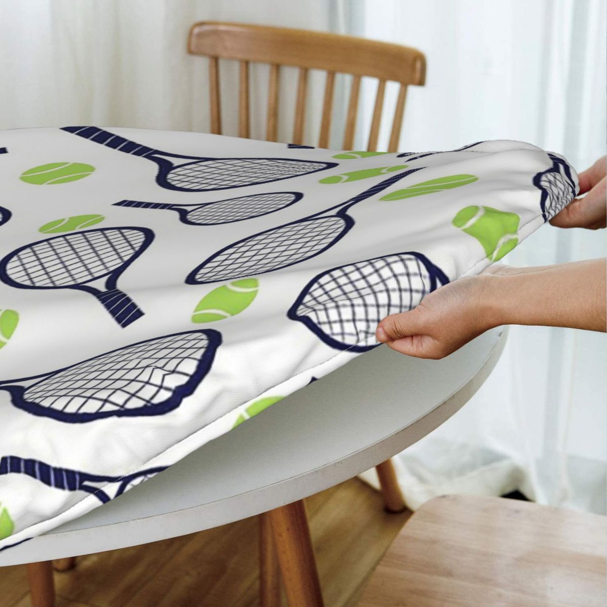 テニスラケットとボール用防水ラウンドテーブルクロス、キッチン - Table Tennis News Today のレビューと価格