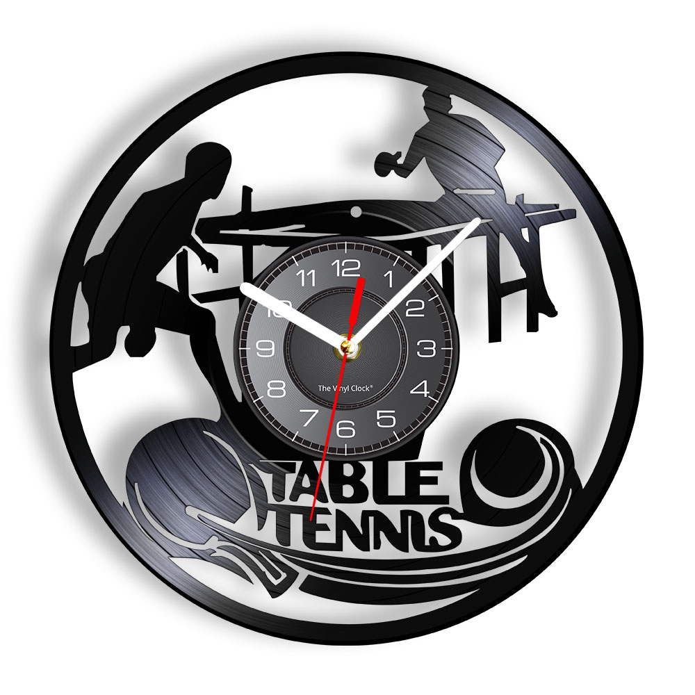 卓球の壁掛け時計,ビニールレコード,壁時計,家の装飾,ピンポ - Table Tennis History のレビューと価格