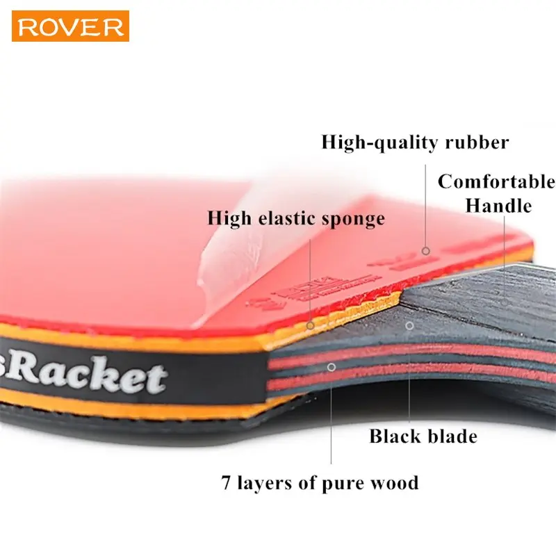 卓球ラケットセット,5つ星,6つ星,2ピース,プロのゴム製ピ - Table Tennis History のレビューと価格