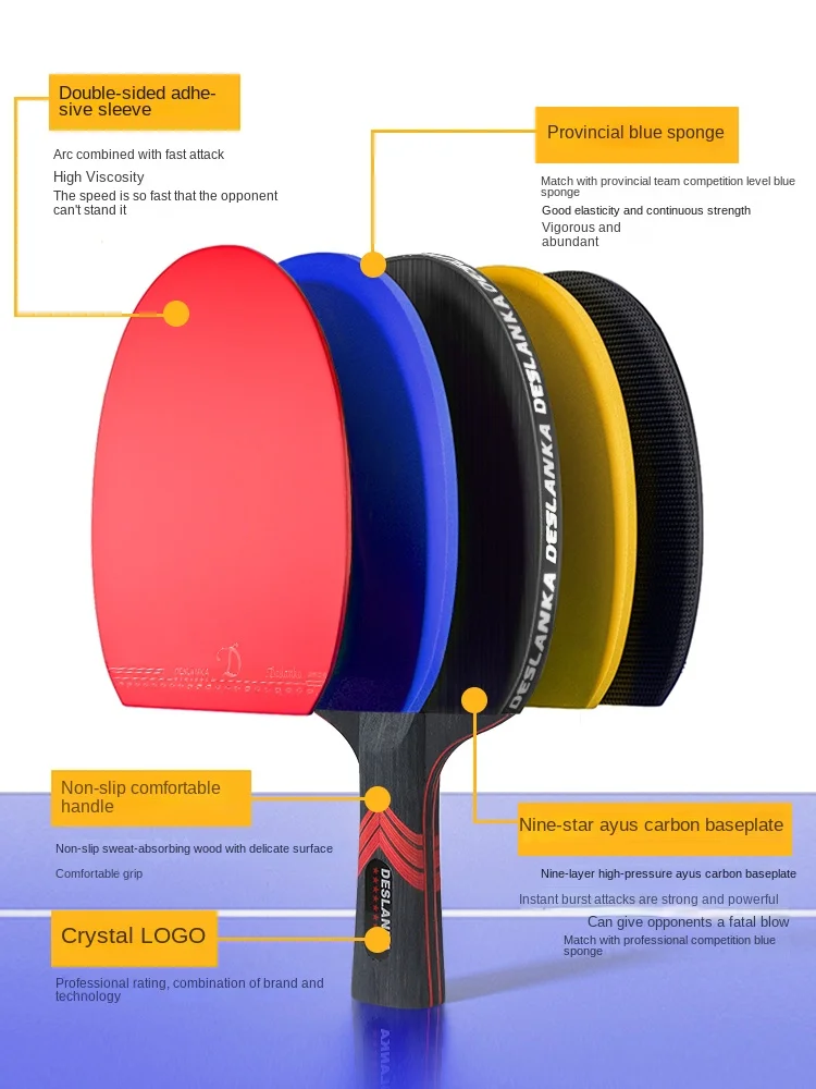 プロの卓球ラケット,シングルカーボンコンペティション,高品質 - Table Tennis Bat Butterfly のレビューと価格