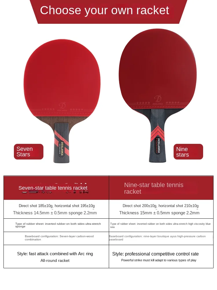 プロの卓球ラケット,シングルカーボンコンペティション,高品質 - Table Tennis Bat Butterfly のレビューと価格