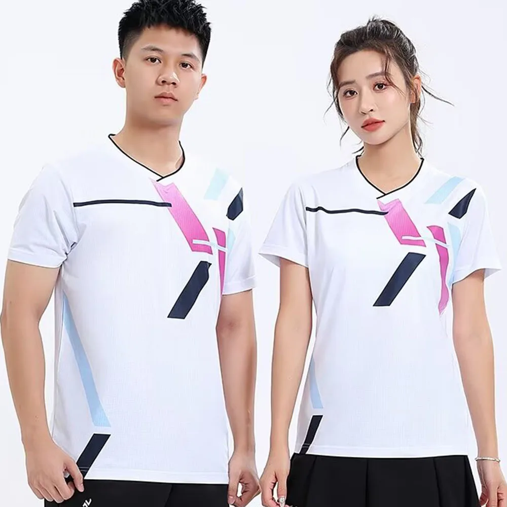 バドミントン Tシャツ男性女性用速乾性夏半袖バレーボール卓球 - Table Tennis Volleyball のレビューと価格