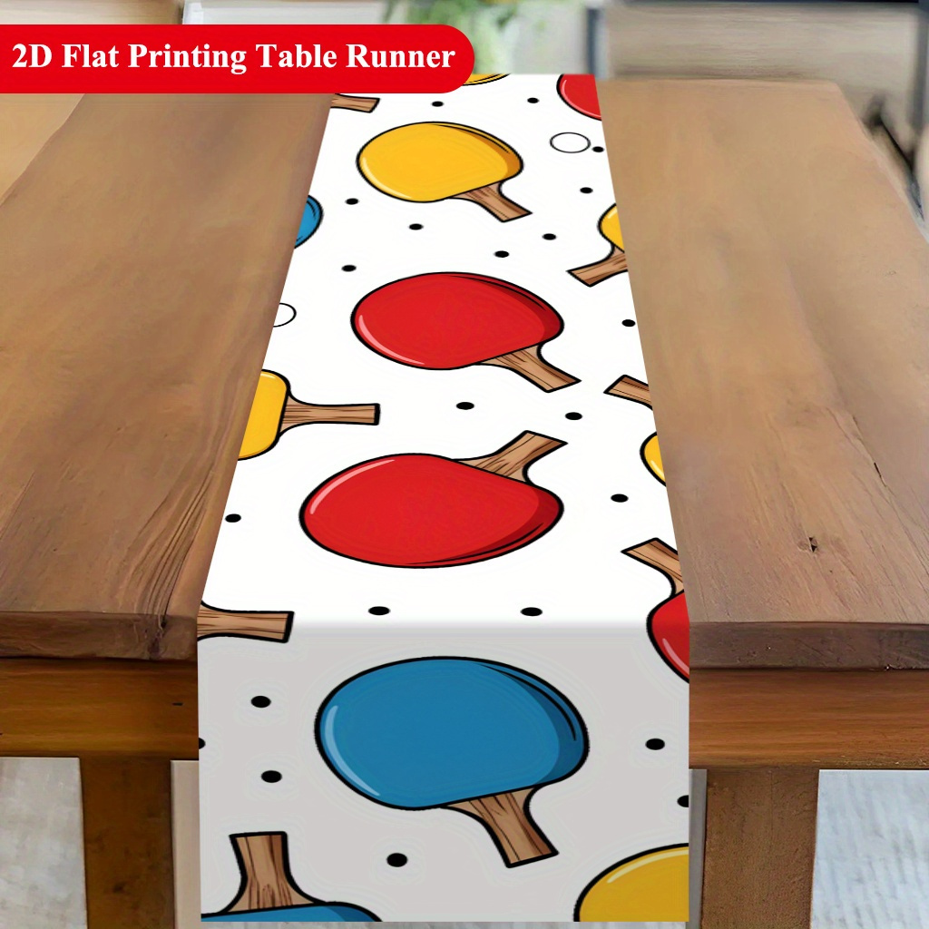 鮮やかなピンポン卓球モチーフのテーブルランナー - ホリデー - Table Tennis News Today のレビューと価格